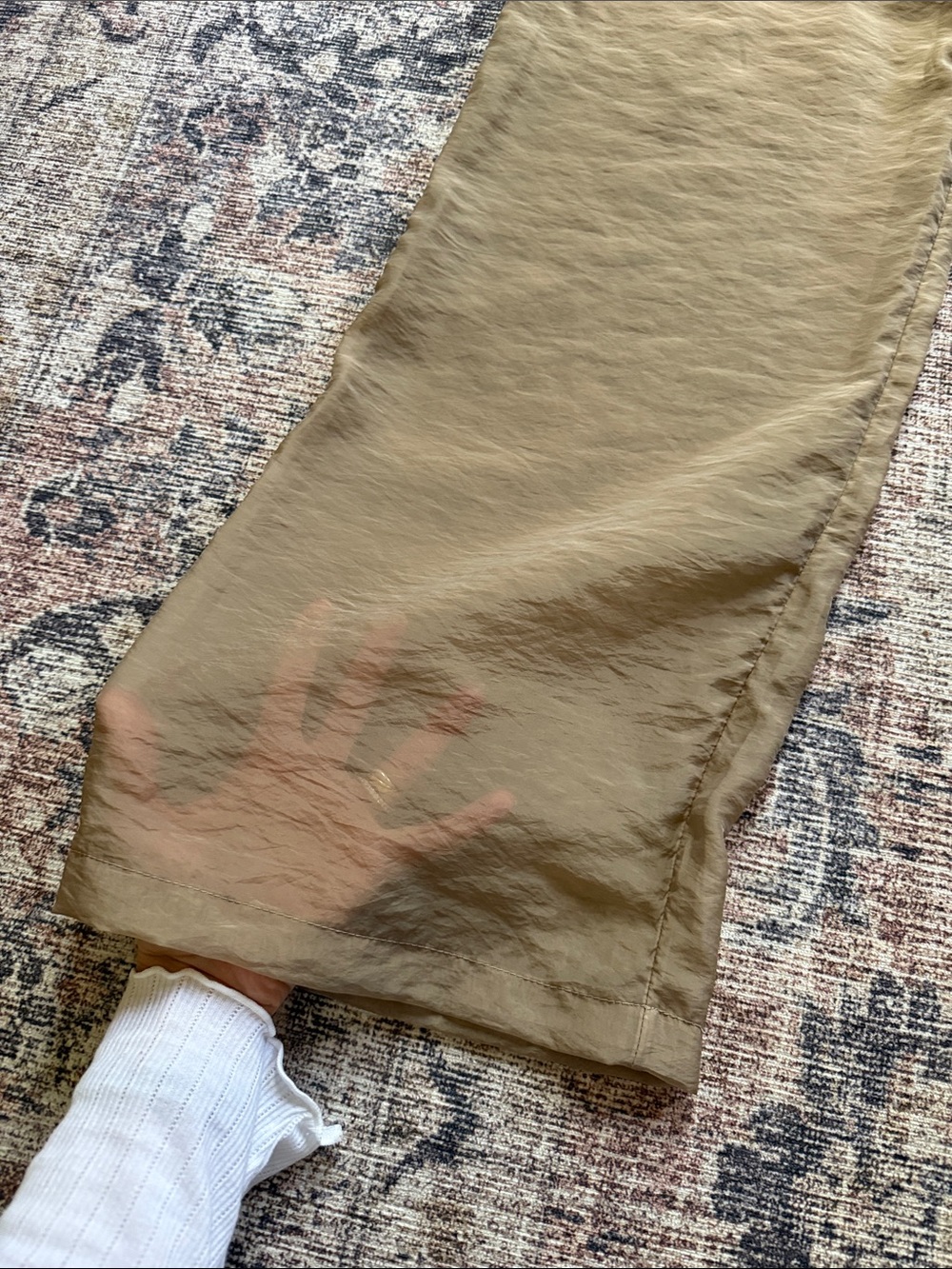 The Frankie Shop Abra Sheer Trousers in Beige, size Small - Picture 8 of 8